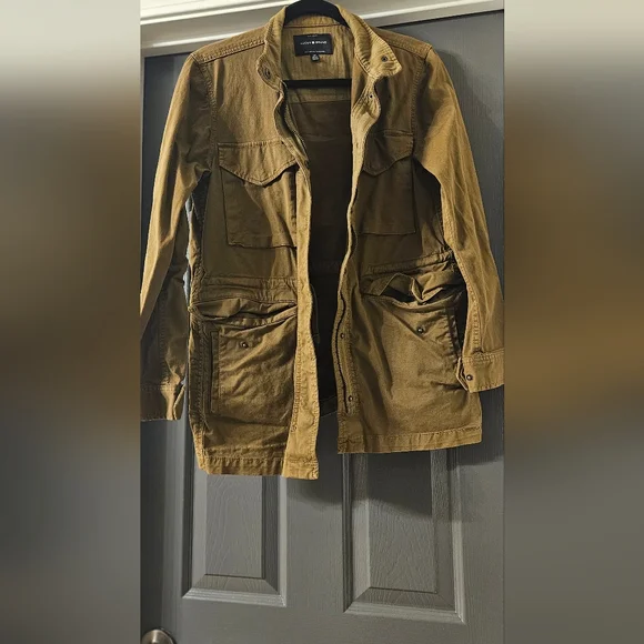 Lucky Brand Women's Green Cargo Military Utility Jacket Size S Button Pockets - Picture 13 of 13